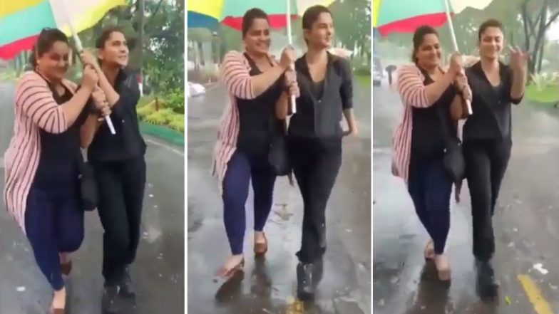 Jennifer Winget Enjoys the Rain While Shooting for Alt Balaji’s Code M (Watch Video)