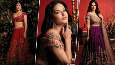 Yo or Hell No! Any Love for Sunny Leone in Hot Red Lehenga Choli for Wedding Vows Magazine? (View Pics)