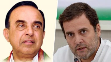 Subramanian Swamy: BJP MP Booked Over Drugs Jab at Rahul Gandhi