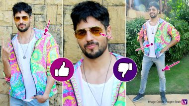 Cop or Drop: Sidharth Malhotra Dons a Vibrant, Trippy Jacket for Jabariya Jodi Promotions