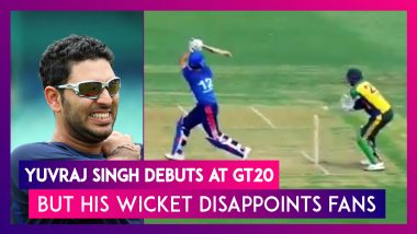 Yuvraj Singh’s Bizarre Wicket in Global T20 Canada 2019 Has His Fans Worked Up