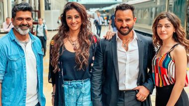 Jawaani Jaaneman: Alaia Furniturewalla Shares an Appreciation Post for Saif Ali Khan and Tabu as the Trio Pose for an Amazing Picture on the Sets of the Film