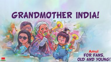 Charulata Patel, 87-Year-Old Team India Fan Features in a Topical Amul Ad! View Pic
