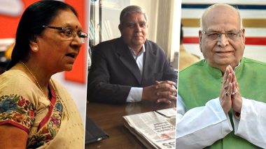 UP, MP, Bihar, West Bengal, Tripura And Nagaland Get New Governors; From Anandiben Patel to Jagdeep Dhankhar Check Full List