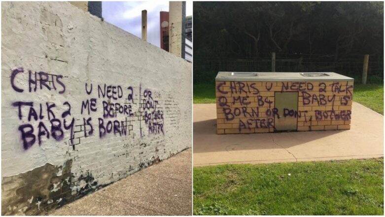 Australian Woman Spray Paints Town Walls to Get Father of Baby Talk to Her, View Viral Pics