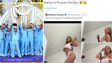 England Vs West Indies Xxx - XXX Star Bethany Lily April Strips to Celebrate England's Cricket World Cup  2019 Win, Indian Twitterati Says 'Angrezon Ki Poonam Pandey' | ðŸ‘ LatestLY