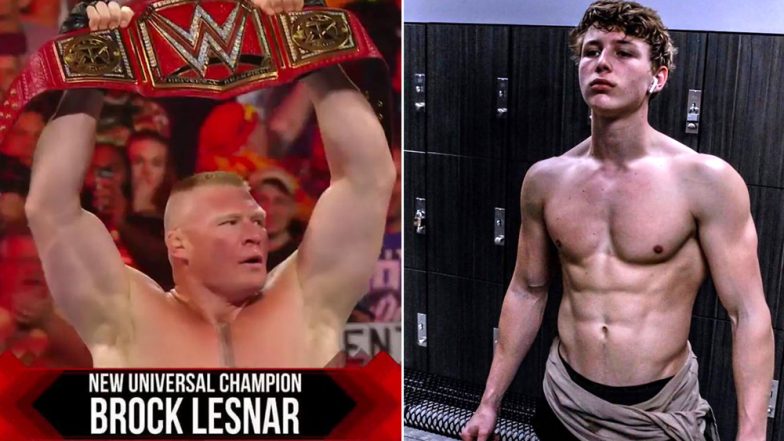 Brock Lesnar’s Son Luke Set to Follow in His WWE Universal Champion Dad’s Footsteps (View Pics)
