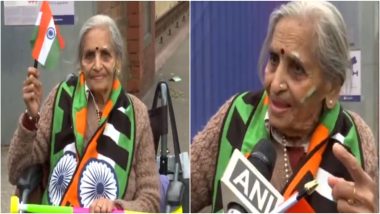 Meet Charulata Patel, the 87-Year-Old 'Young' Fan Cheering For India During IND vs BAN, CWC 2019 Tie (Watch Video)