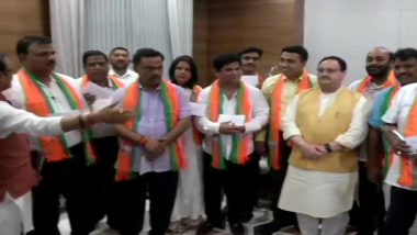 Goa Political Turmoil: 10 Rebel MLAs of Congress Formally Join BJP; No Clarity on Cabinet Reshuffle Yet