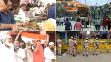 Delhi: Aman Committee Distributes Food to Participants of Shobha Yatra In Hauz Qazi Area