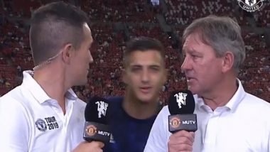 Diogo Dalot Photo Bombs Commentators Ahead of Manchester United vs Inter Milan Friendly Game; See Tweet
