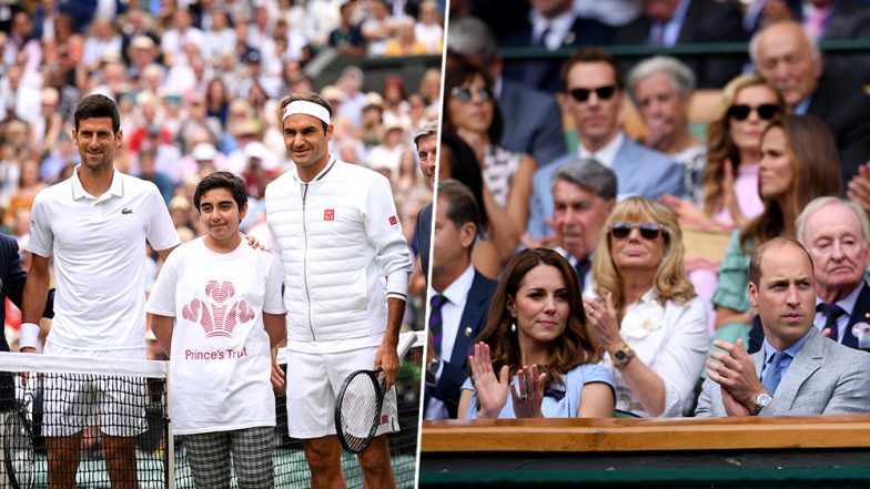 Roger Federer Gets Rousing Welcome by Wimbledon Crowd Including Prince Williams and Kate Middleton As Novak Djokovic and Swiss Great Take Court For Final, Watch Video