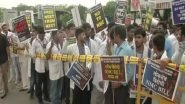 Doctors Protest Against NMC Bill Outside AIIMS in Delhi