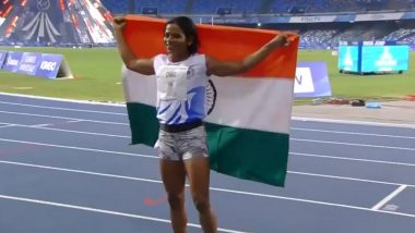 Watch Video of Dutee Chand's Gold Medal Winning 100m Race at World University Games 2019 in Naples