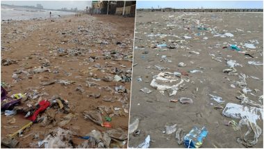 Mumbai’s Juhu Beach Spews Out Plastic Waste On the Shore! Netizens Concerned (Read Tweets)