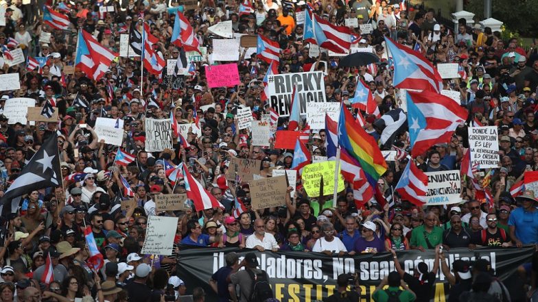 Puerto Rico: Thousands March Demanding Resignation of Governor Ricardo Rossello