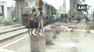 Ludhiana: Boys Perform Dangerous Stunt as Train Passes By, Jump Off Into Canal Beside Railway Track; Watch Video