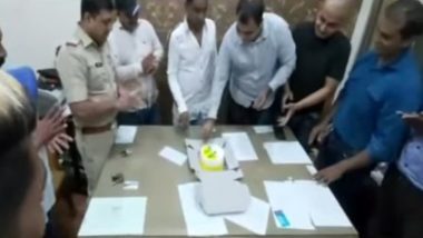 Mumbai Cops Caught Celebrating Local Goon's Birthday at Bhandup Police Station, Commissioner Orders Probe as Video Goes Viral