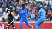 Jasprit Bumrah Dismisses Martin Guptill During IND vs NZ ICC CWC 2019 Semi-Final 1 Match; New Zealand's Struggle to Form an Opening Partnership Continues