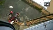 Mumbai Rains: IAF Mi-17 Chopper Rescues 9 People Stranded Atop Building in Kalyan; Watch Video