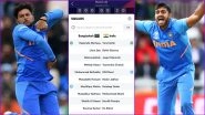 ICC App Includes Vijay Shankar, Kuldeep Yadav in India&rsquo;s Playing XI Against Bangladesh in CWC 2019 Match, Left Red-Faced