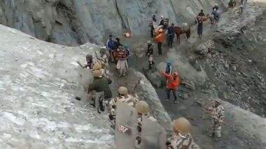 Amarnath Yatra 2019: ITBP Personnel Shields Shiva Pilgrims From Stones at Snow Slope, Watch Video