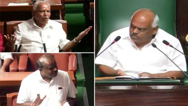 Karnataka Floor Test: Ruckus in Assembly During Debate as Congress, JDS Accuse BJP of Destabilising Kumaraswamy Govt Ahead of Trust Vote