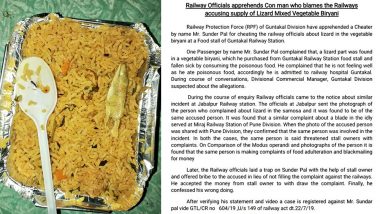 Lizard in IRCTC Food? Senior Citizen Tricks Indian Railways Staff To Get Free Meal