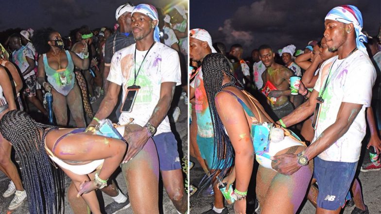 Jofra Archer, England’s World Cup Hero, Bumps and Grinds On Mysterious Twerking Woman at Paint Festival in Barbados