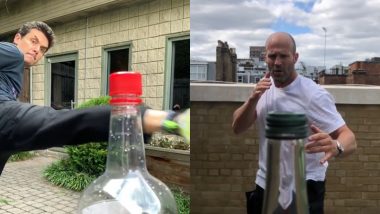 John Mayer And Jason Statham Take On The #BottleCapChallenge And Ace It Like Ninja Pros! Watch Videos