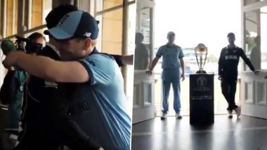 Kane Williamson, Eoin Morgan Hug Each Other Ahead of NZ vs ENG CWC 2019 Final Match, Watch Video