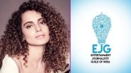 Kangana Ranaut Labels Entertainment Journalists Guild of India as &lsquo;Deshdrohi&rsquo;; Twitterati Has a Mixed Response to Her Video!