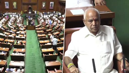 BS Yediyurappa Wins Trust Vote in Karnataka Vidhana Soudha Through Voice Vote BS Yediyurappa Wins Trust Vote in Karnataka Vidhana Soudha Through Voice Vote