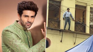 Pati Patni Aur Woh: Kartik Aaryan's Leaked Image from the Sets Shows Him in the Chintu Tyagi Avatar, Sneaking Out of a Window - See Pic!