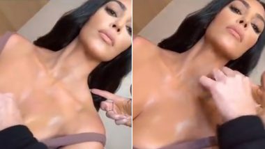 Kim Kardashian Covers Sunburnt Cleavage With Body Makeup, Gets Slammed by Twitter… AGAIN!