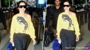 Yo Or Hell No! Malaika Arora In Yellow Wrangler T-Shirt at Mumbai Airport