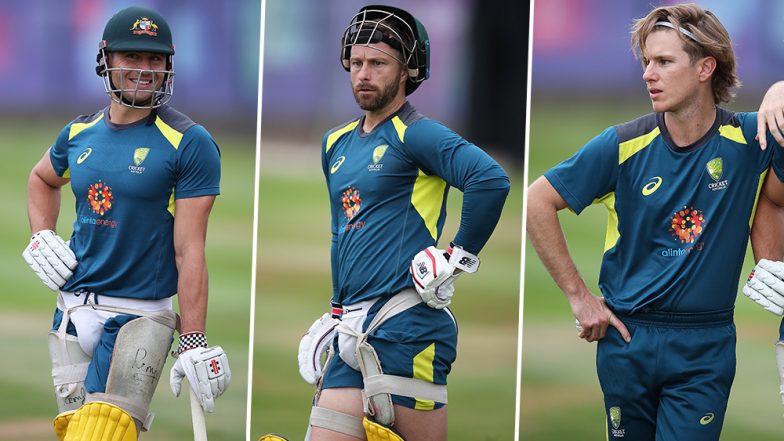 Marcus Stoinis, Matthew Wade and Adam Zampa Are Perfect Posers And This Photo Shared by Cricket World Cup Ahead of AUS v ENG CWC 2019 Semi-Final Match Is Proof!