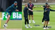 Steve Smith, Nathan Lyon, Ben Stokes and Eoin Morgan Toil Hard in Practice Session at Edgbaston Cricket Stadium Ahead of AUS vs ENG ICC CWC Semi-Final