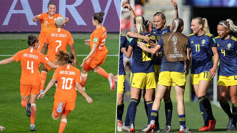 Netherlands vs Sweden, FIFA Women’s World Cup 2019 Live Streaming: Get Telecast & Free Online Stream Details of NED vs SWE Semi-Final Football Match in India