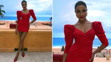 Cop or Drop: Olivia Culpo Vacations in Revolve Red Mini Dress