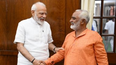 PM Narendra Modi Meets His 'Exceptional' Fan Khimchand Chandrani Who Cycled 1,170 Km to Delhi to Congratulate Him on BJP’s Lok Sabha Win