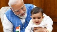 PM Narendra Modi Posts Pictures of Him Playing With 'Special Friend' in Parliament, Netizens Wonder Who's The Lucky Baby; Here's The Answer