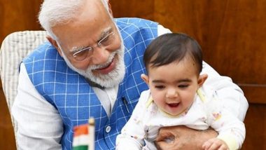 PM Narendra Modi Posts Pictures of Him Playing With 'Special Friend' in Parliament, Netizens Wonder Who's The Lucky Baby; Here's The Answer