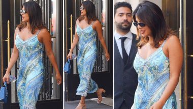 Cop or Drop: Priyanka Chopra Slips Into Blue Printed Maxi Dress by Hale Bob