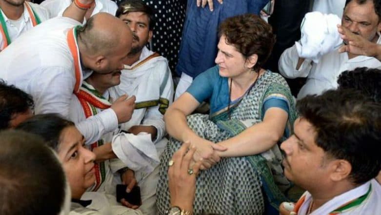 Priyanka Gandhi Ends Dharna After Meeting Families of Sonbhadra Shooting Families of Victims