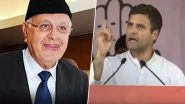 Rahul Gandhi Resigns: Faroooq Abdullah Congratulates Gandhi While BJP&rsquo;s Nalin Kohli Takes a Dig