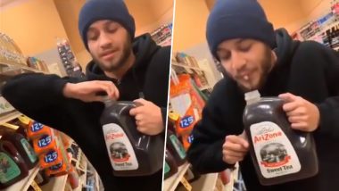 Viral Video of Man Spitting Into Arizona Sweet Tea at a Grocery Store and Putting It Back Is Disgusting Netizens