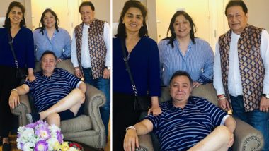 Singer Anup Jalota Meets Rishi Kapoor and Neetu Kapoor in New York