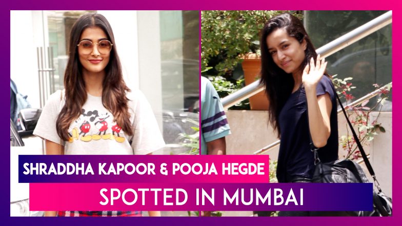 Bollywood Divas Shraddha Kapoor and Pooja Hegde Are All Smiles for the Cameras in Mumbai