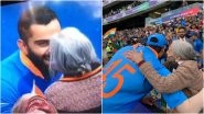 Virat Kohli, Rohit Sharma Meet 87-Year-Old Team India Fan Charulata Patel After India Makes it to CWC 2019 Semi-Finals With Win Over Bangladesh (Watch Video)